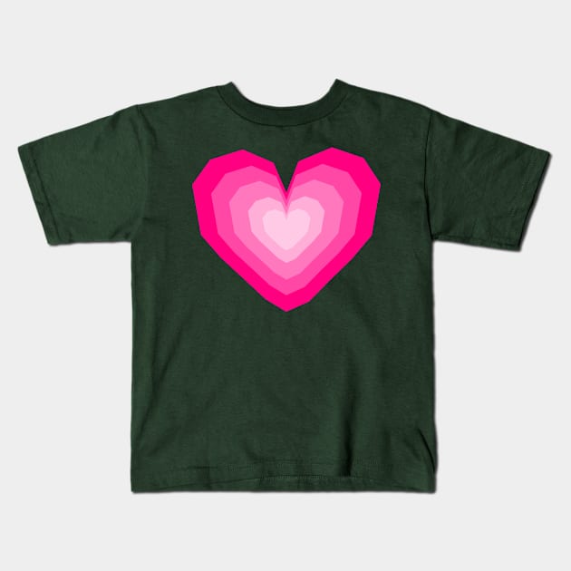 pink heart Kids T-Shirt by sableak